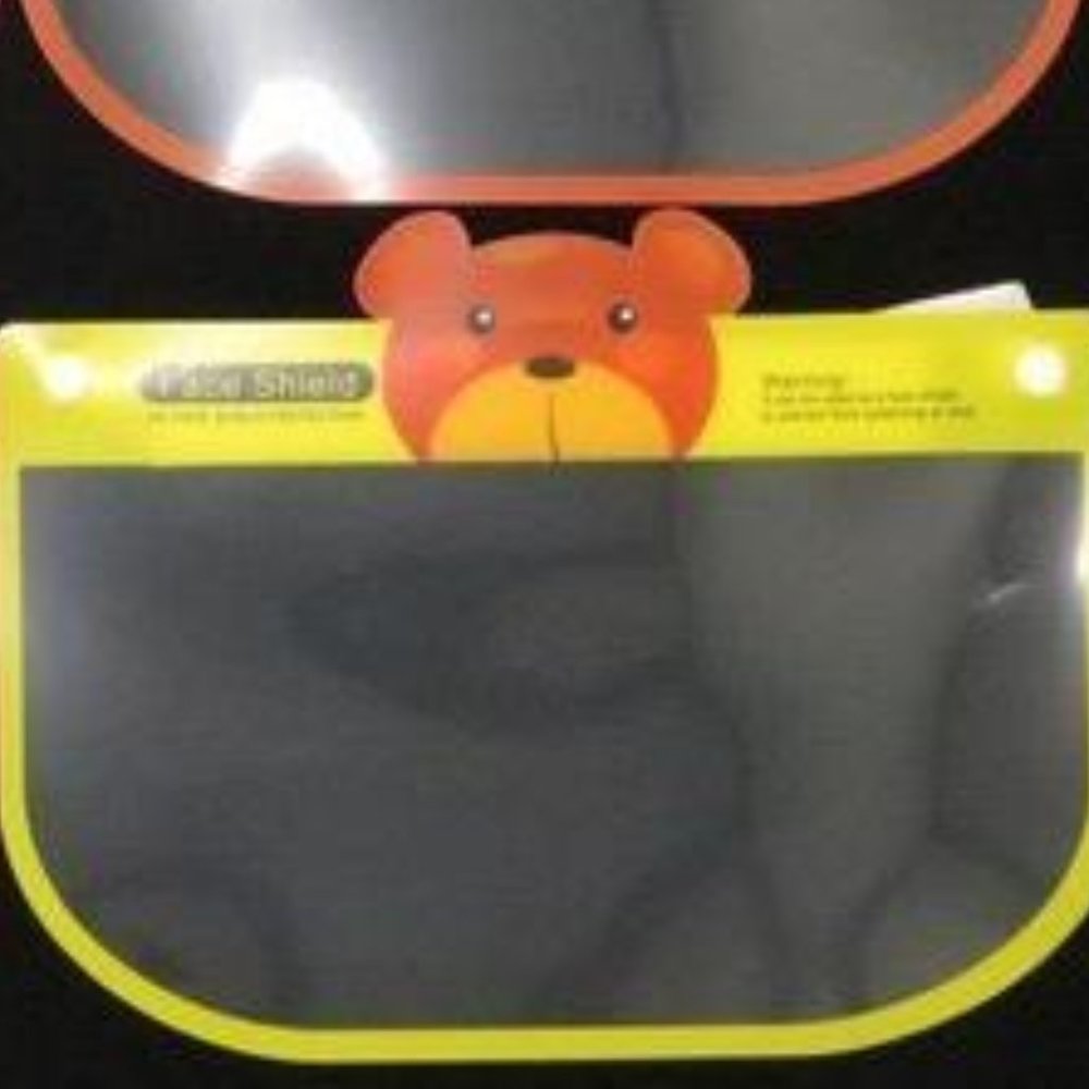 6 Kids' Face Shields with decorations